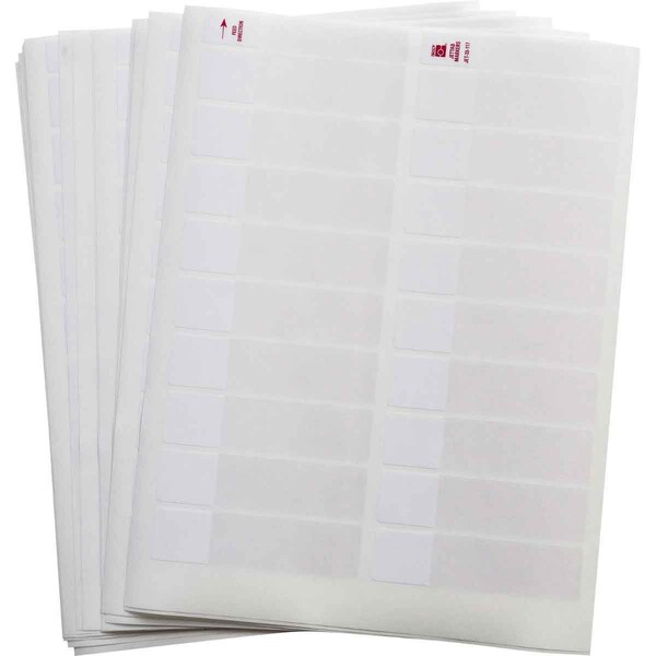 JetTab Self-Laminating Vinyl Lbls 3.75 in H x 0.95 in W White, Clear 56/PK